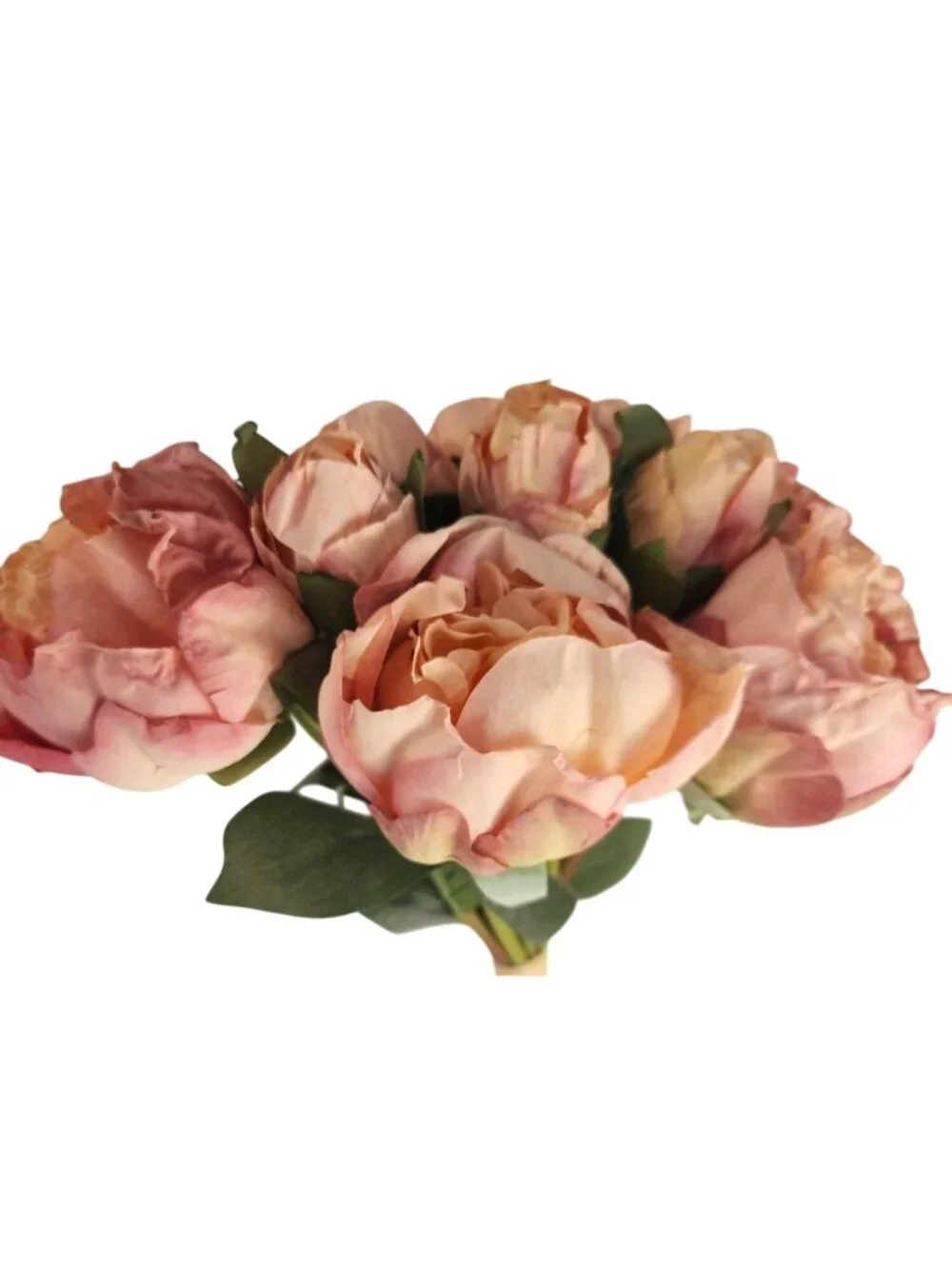 Blush Pink Faux Peony Bouquet Artificial Flowers French Cottage Cottagecore Wedd